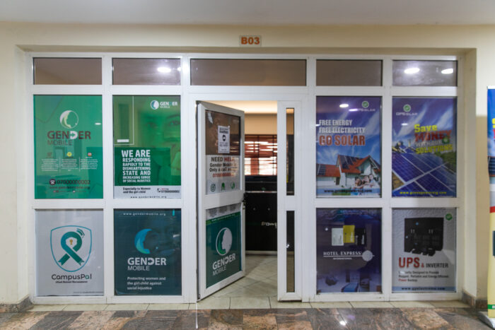 Entrance to the Gender Mobile offices in Abuja, Nigeria on July 7, 2021.